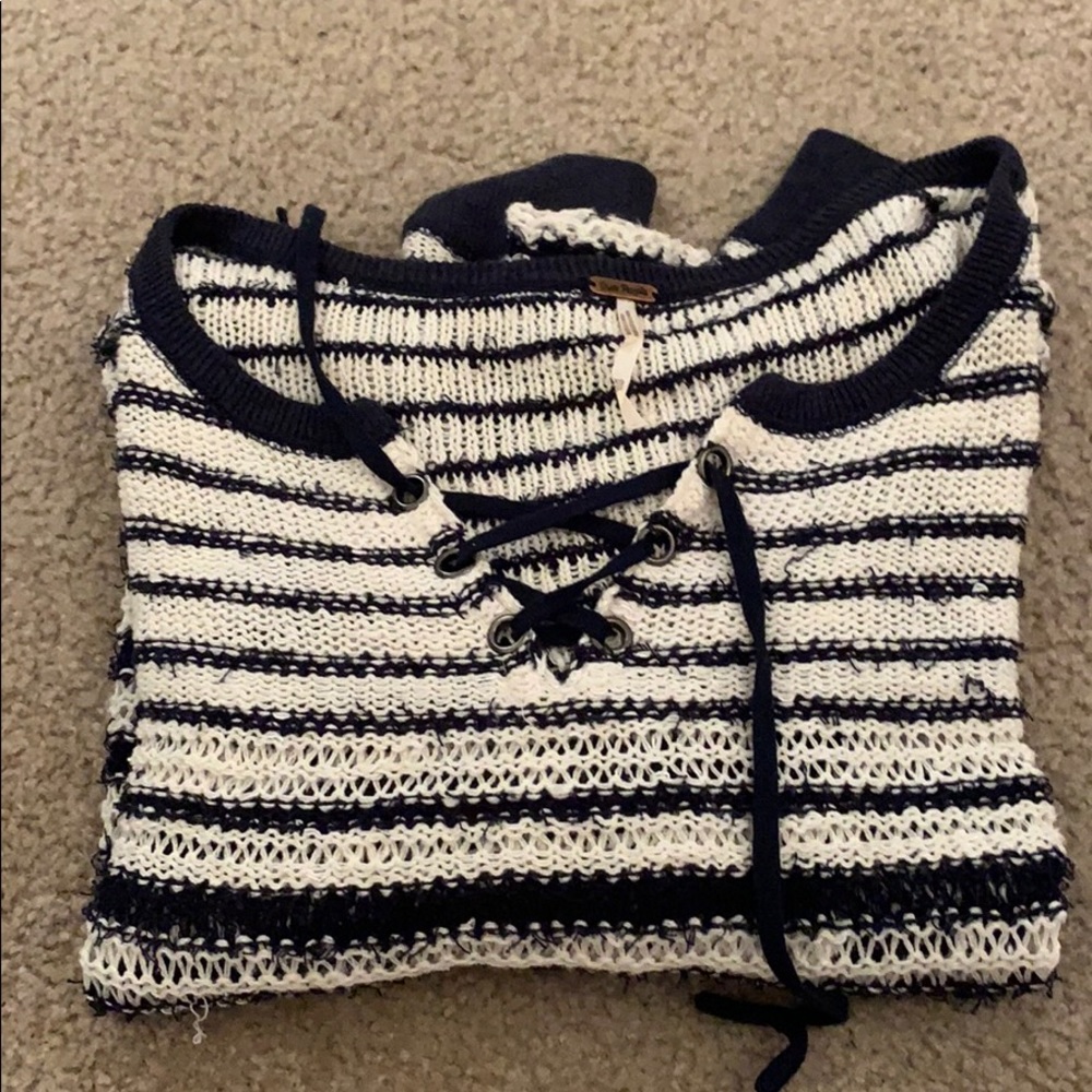 Free people lace up sweater